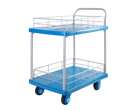 Double-Layer Plastic Hand Trolley